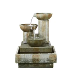 Stylish Fountains Patina Bowls Water Feature