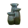 Stylish Fountain Glazed Trio Water Feature With LEDs -Garden Sales 13846047 1704962028280145