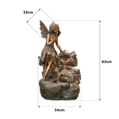 Stylish Fountain Pixie Spills Water Feature With LEDs -Garden Sales 13846073 1214962028270569