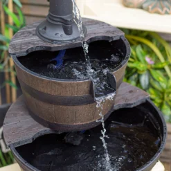 Stylish Fountain Whiskey Barrels Garden Water Feature 17 Stylish Fountain Whiskey Barrels Garden Water Feature -Garden Sales 13944159 2555005845016341