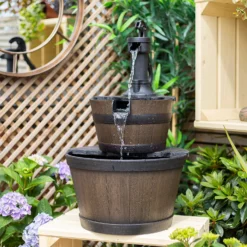 Stylish Fountain Whiskey Barrels Garden Water Feature 14 Stylish Fountain Whiskey Barrels Garden Water Feature -Garden Sales 13944159 7015005844786958